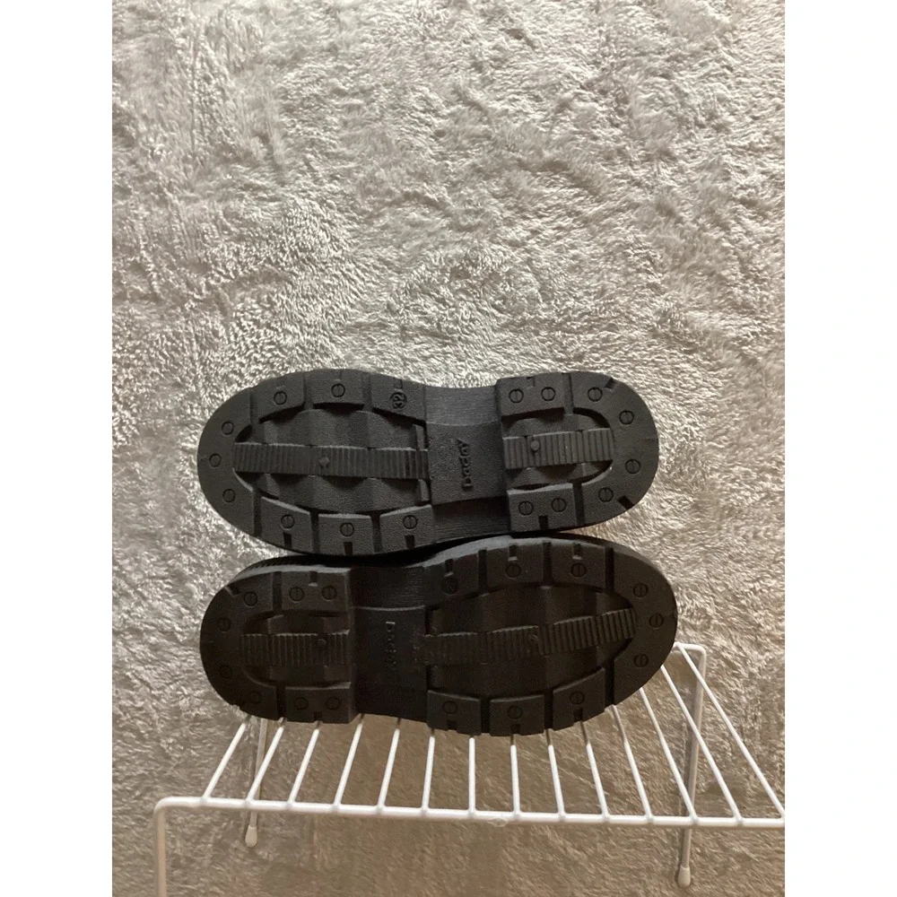 Kids Black‎ Lace Up Side Zip Faux Leather Winter Boots